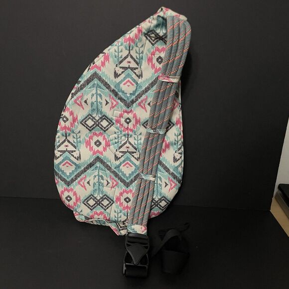 Kavu Rope Sling Crossbody Backpack Island Ikat Canvas Aztec Printed Bag - Picture 6 of 8